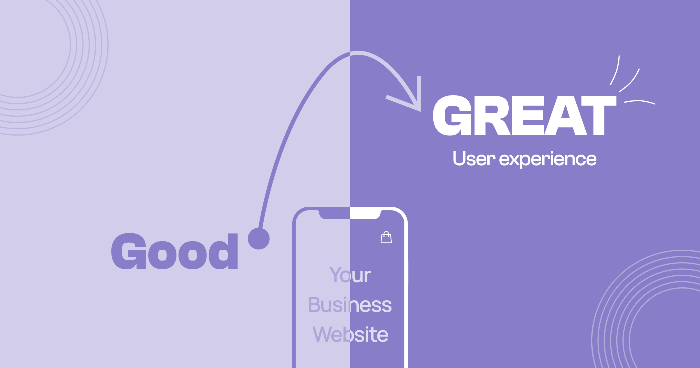 A curved arrow pointing from "Good" to "Great"
